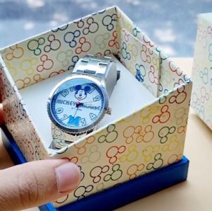 Disney Mickey Mouse Quartz Analog Japanese Movement with Stainless Steel Band Watch Msfr366 (mb)