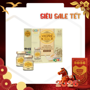 winsNest (0.45g) túi Xuân YẾN CHƯNG ĐÔNG TRÙNG HẠ THẢO (HỘP 6 LỌ/ 420ML)