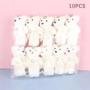 BHYJGD 10Pcs/Set Cute Bear Doll Soft Cartoon Bear Bouquet Accessories Mini Bag Pendant Doll Graduation Valentines Day