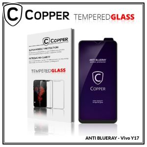 VIvo Y17 - COPPER Tempered Glass FULL BLUERAY