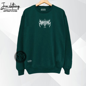 JNA Sweater Oblong Pria Wanita Desain Salon METAL SOMTHING Model Oversize M-XXL Crewneck Tebal Lembut Adem Premium Suiter Dewasa Cowok Cewek Kekinian Terbaru Terlaris