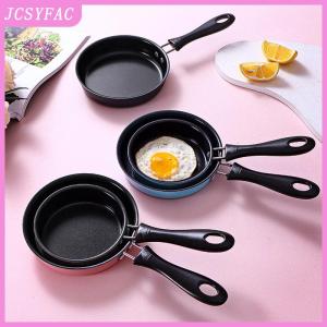 JCSYFAC Mini Frying Pan Stainless Steel Prevent Stick Induction Pot Round Breakfast Small Fry Egg Pan With Long Handle Kitchen Gadgets