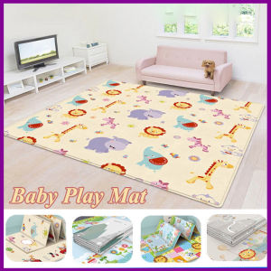 Double Sided Baby Play Mat Baby Playmat Crawling Pad Foldable Waterproof Nonslip Thick Carpet Floor Mat Tebal Parklon