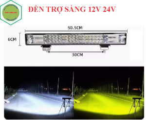 Đèn Trợ Sáng Dài 50cm 2 Màu 5 Chế Độ 12V 24V Trợ Sáng Máy Cày Máy Gặt Siêu Sáng