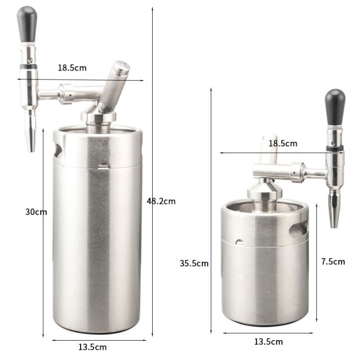 Nitro Cold Brew Kit Coffee Maker Mini Home Kegerator Stainless Steel