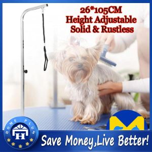 Local Delivery Foldable Pets Steel Suspension Grooming Bracket with Adjustable Metal Table Arm Support Dog Cat Holder for Bath Desk Pet Table Support