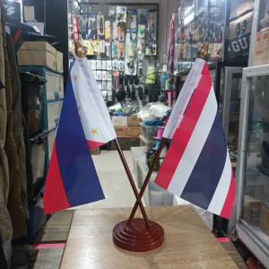 ไทย ฟิลิปปินส์ THAILAND PHILIPPINES ธง ธงไขว้ ธงตั้งโต๊ะ  ไรท์สาระกับครูแว่น tec40store