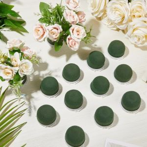 INTOONE DIY Floral Foam Holder High Water Absorption Wet Dry Dual Use Round Flower Foam Nerw Mini Round Wedding Decor Foam Flower Decor