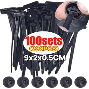 100PCS Universal Nylon Cable Tie Buckle Multipurpose Plastic Cable Ties Tool Heavy Duty Self Locking Zip Ties for Car Daily Repair