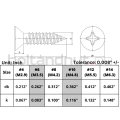 CSK Phillips Flat Head Self Tapping Screw | SUS 304 Stainless Steel Grade A2-70 | M2.9 M3.5 M4.2 M4.8 M5.5 | Skru Besi. 