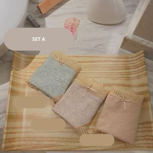IFASHION 1292 Women 3 In 1 Pieces Seamless Antibacterial Underwear Panties Lingerie Mid Waist Wanita Seluar Dalam