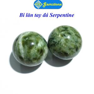 Cặp Bi Lăn Tay PAG Đá Serpentine Tự Nhiên Tăng Cường Sức Khoẻ Dụng Cụ Xoa Bóp Tay