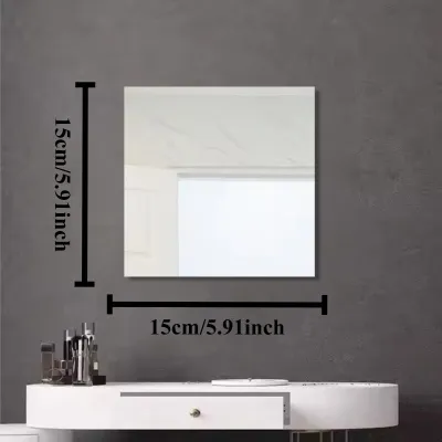 Soft Mirror Wall Stickers Acrylic Self-Adhesive Full Body Mirror for Bathroom Bedroom Living Room