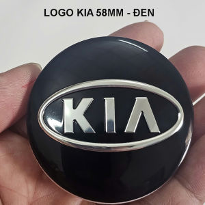 Logo KIA chụp mâm xe KIA mẫu cũ đường kính 58mm. Logo KIA đường kính ngoài 58mm – 2 màu bán lẻ hoặc bộ 4 chiếc