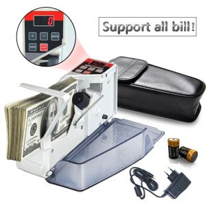 Money Counter Machine With Detector Fake Money Detector Electronic Multi Currency Banknote Counter Cash Counting Money bill counter with UV/MG Counterfeit Detection LED Display for New Bills Banks Shops