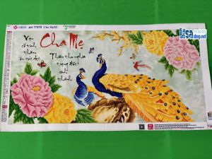 Tranh đính đá CHA MẸ đã đính 89x45cm thành phẩm 77538