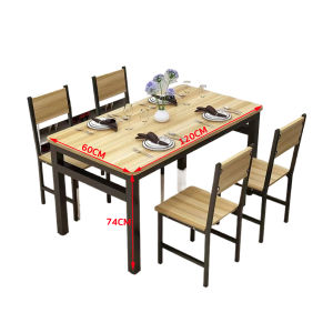 ชุดโต๊ะรับประทานอาหาร โต๊ะอาหาร โต๊ะกินข้าว โต๊ะทานอาหาร โต๊ะกินข้าว เก้าอี้ไม้ โต๊ะมินิมอล ชุดโต๊ะเก้าอี้ โต๊ะอาหาร  พร้อมเก้าอี้ 4 ที่นั่ง 120x60x75cm