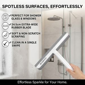 Household Multifunctional Glass Scraper Window Glass Squeegee Wiper Water Scraper With Rubber For Bathroom Car Glass