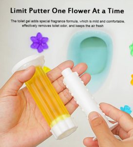 Toilet Bowl Gel Cleaner Flower Stamp Toilet Deodorizing Gel Stamp Toilet Flask Odor - JC Elise