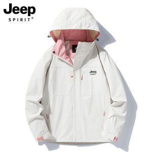 Jeep Spirit Embroidered Spring Couple Motorcycle Riding Waterproof and Windproof Hooded Color Matching Jacket