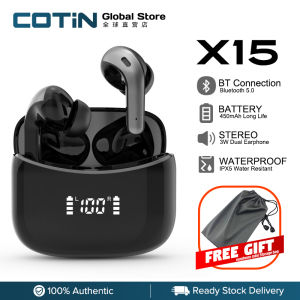 COTIN X15 Wireless Earbuds Bluetooth Headphones with Microphone IPX5 Waterproof 35H Playtime High-Fidelity Stereo Earphones for Sports and Work Coting X15 Xbuds - Lazada