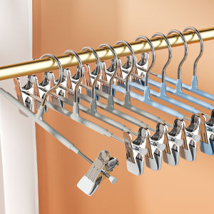 Combo 10 kẹp quần áo 2 đầu chịu lực chống nhăn bằng thép không gỉ