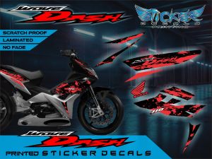 Honda Wave Dash 110R Grunge Stock Decals