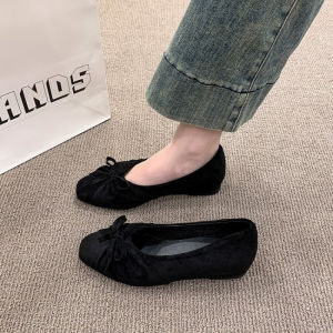 [Free Shipping] WomenS 2026 New Collection Of Elegant Ballet Flats With A Hidden Heel And Suede Upper