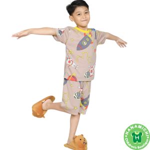 Kiminori NASA.ST Setelan Baju Tidur Anak Laki-Laki Lengan Pendek