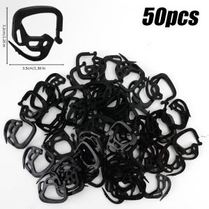 50/100pcs Shade Netting Hooks for Outdoor / Heavy Duty Plastic Tent Cloth Hook Clips / Multi-purpose Hanging Clamp Buckle / Greenhouse Accessories