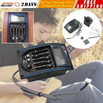 LC-5 5 Bands Acoustic Guitar Pickup EQ Preamp LCD Tuner Piezo Pickup Equalizer System Musical Instrument Guitar-Tuner