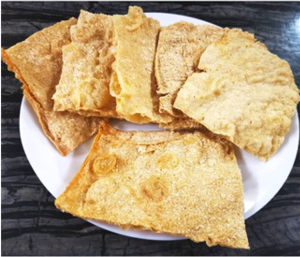 香脆炸料薄薄脆真手工制作空包装1包10片/ Handmade Fried Crunchy Beancurd/10pcs