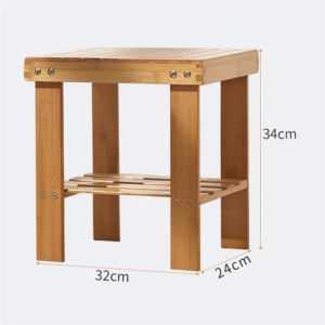 xpkQ Solid Wood Simple Stool Shoe Changing Stools with Storage Space Leisure Baby Childrens Small Square Stool Removable Footstool 5Y6Z3