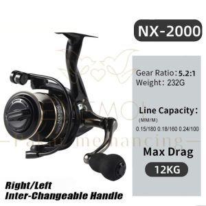 【COD】SHIMANO Reel Pancing Power Handle NX2000-7000 Max Drag 30KG Spinning Fishing Reel Saltwater Alat Pancing 5.2:1 Speed Metal Katrol Pancing Murah Kuat