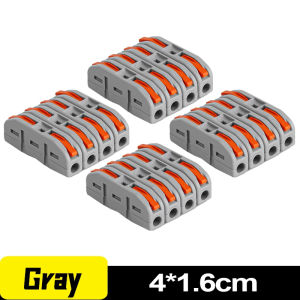 Dizoey 100/4PCS Quick Lever Wire Connectors 1-to-1 Circuit Inline Wire Connector Cable Clamps Compact Splicing Insulated Wire Terminals