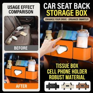 Car Backseat Storage Box MultiFunctional SpaceSaving Organizer Strong Load Capacity Vehicle Backrest Storage Household Car Accessories