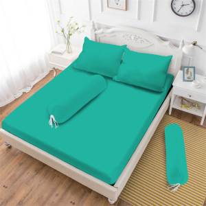 Vito - Sprei Fitted King 180x200 Bantal 2 Tinggi 20 Solid Polos