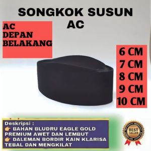 Songkok peci Susun ac Premium Hitam Kopyah Hitam Tinggi 6Cm 7 Cm 8 Cm 9 Cm 10 Cm Harga Langsung dari Produsen Merk Cahaya Bintang dan Tajh El Abid
