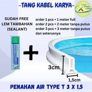 TERMURAH! PENAHAN AIR BANJIR WATER STOPPER SEAL LANTAI KAMAR MANDI TOILET WASTAFEL TYPE T 3 X 15 CM