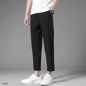 Quần Dài Thể Thao Nam SLIM Cotton Vải Thun Lạnh Cao Cấp Trơn Màu Đen Đẹp Jogger Nỉ Vải Gió Có Túi Dày Bó NATO