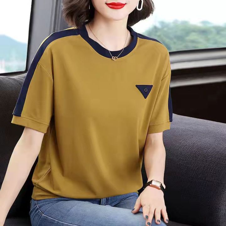 Tops for Women Short Sleeve Shirts Casual Summer Clothes Round