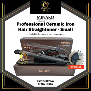 Minako Professional Hair Straightener Ceramic Flat Iron - Black (WF020)