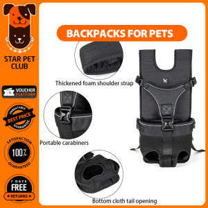 Portable Pet Front Backpack Oxford Cloth Adjustable Breathable Puppy Outing Carrying Bag