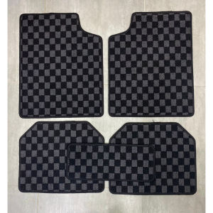 5pcs PERODUA BEZZA CARPET Full Seat Checkmate Carpet Dadu Karpet Thailand Floor Mat Dice Carpet Car Mat