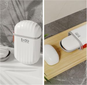 Supersale- BDO Anti Overflow Soap Travel Box with Cover Holder