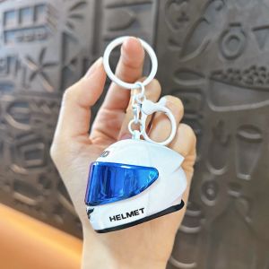 WENKEN Realistic Motorcycle Helmet Keychain Lightweight Cool Mini Helmet Pendant Unique Versatile Helmet Bag Charm Key/Backpack Decor