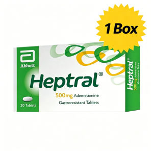 Limited-time promotion: Abbott Heptral 500mg Ademetionine Gastroresistant Tablets ships within two days