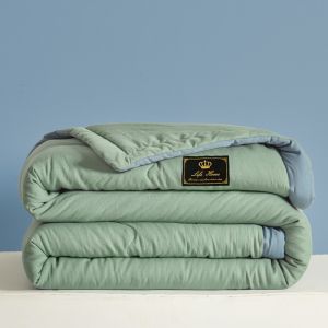 Dansunreve 1pc Quilt Soft Smooth Plain Color Comforter Breathable Healthy Duvet for Bedroom Single Queen King Size