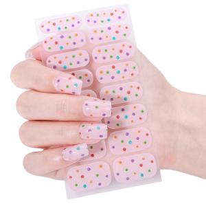No Cure Nail Wraps Full Coverage Quick Application Natural Glossy Long Lasting Waterproof Safe for Various Occasion