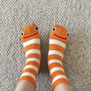 Clownfish cartoon socks simple stylish comfortable breathable and cute socks